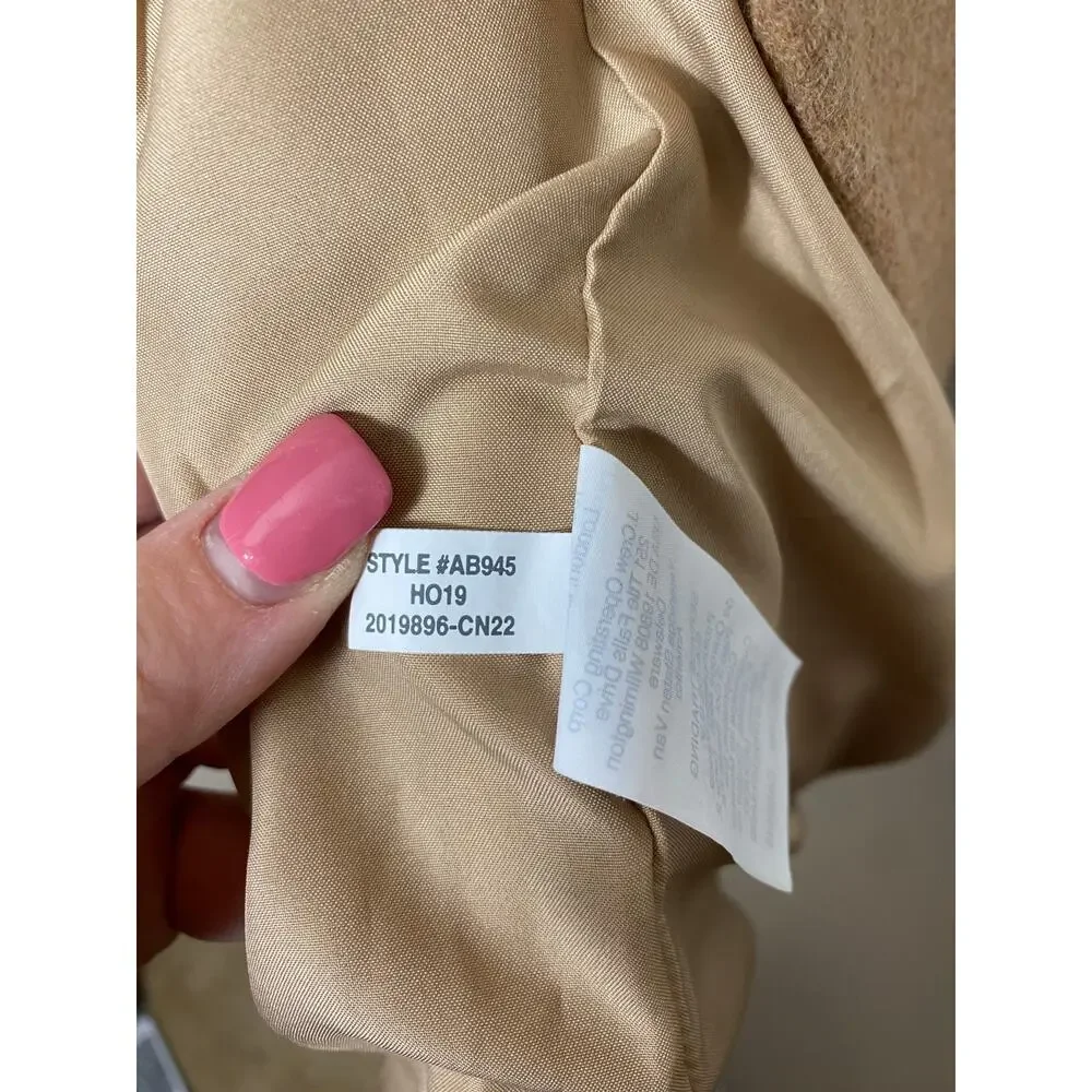 NWT J. CREW COAT CITY WOOL CAMEL TAN PREPPY MINIMALIST QUIET LUXURY OLD MONEY